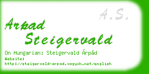 arpad steigervald business card